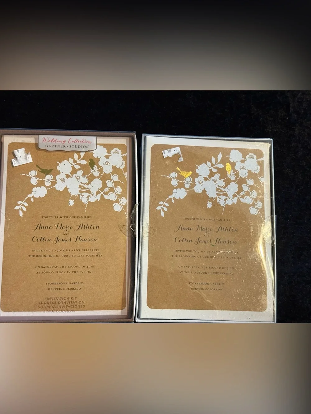 Gartner Studios Rustic Floral Wedding Invitation Kit 200 Piece Set New Sealed